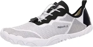Couple Minimalist Barefoot Shoes, Unisex Water Shoes, Men Women Water Sports Shoes, Beach Sandals, for Gym Swim Snorkeling Surfing Running (Color : White, Size : 5)