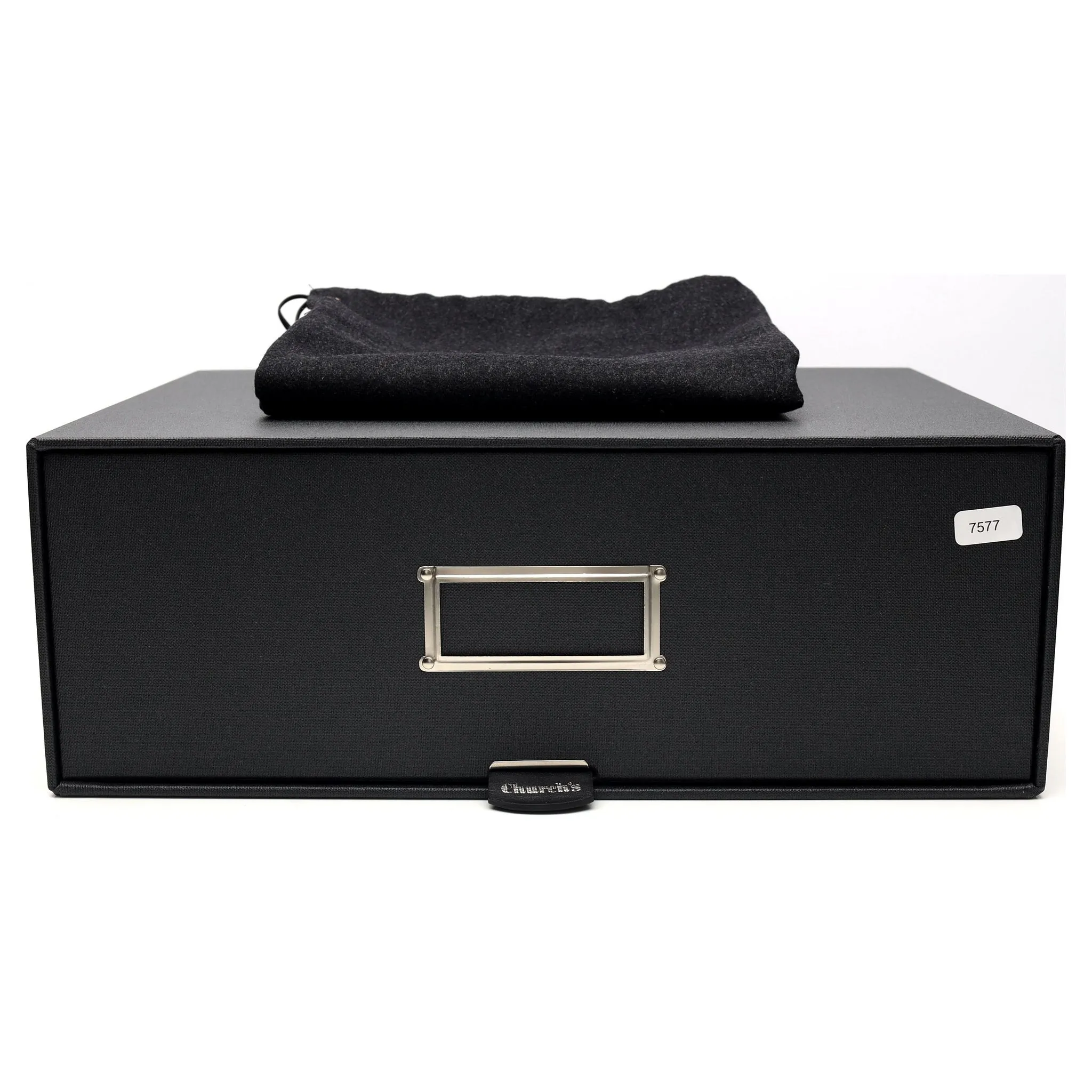 Crown Collection 'Eliot' Black Leather Wholecut Oxford UK 8.5 F