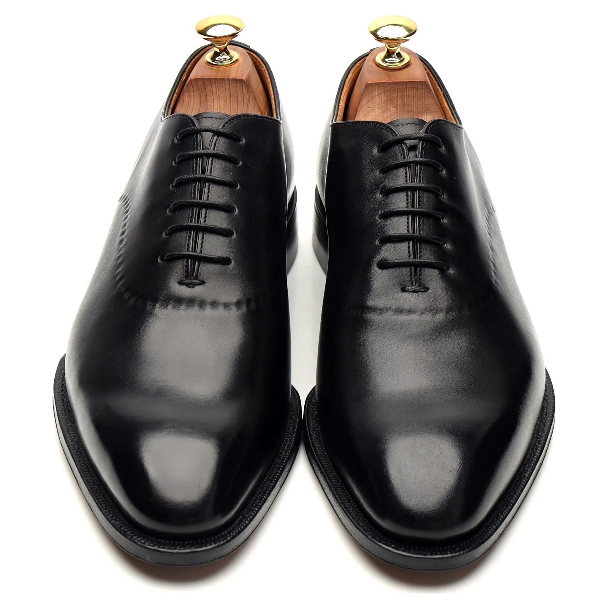 Crown Collection 'Eliot' Black Leather Wholecut Oxford UK 8.5 F