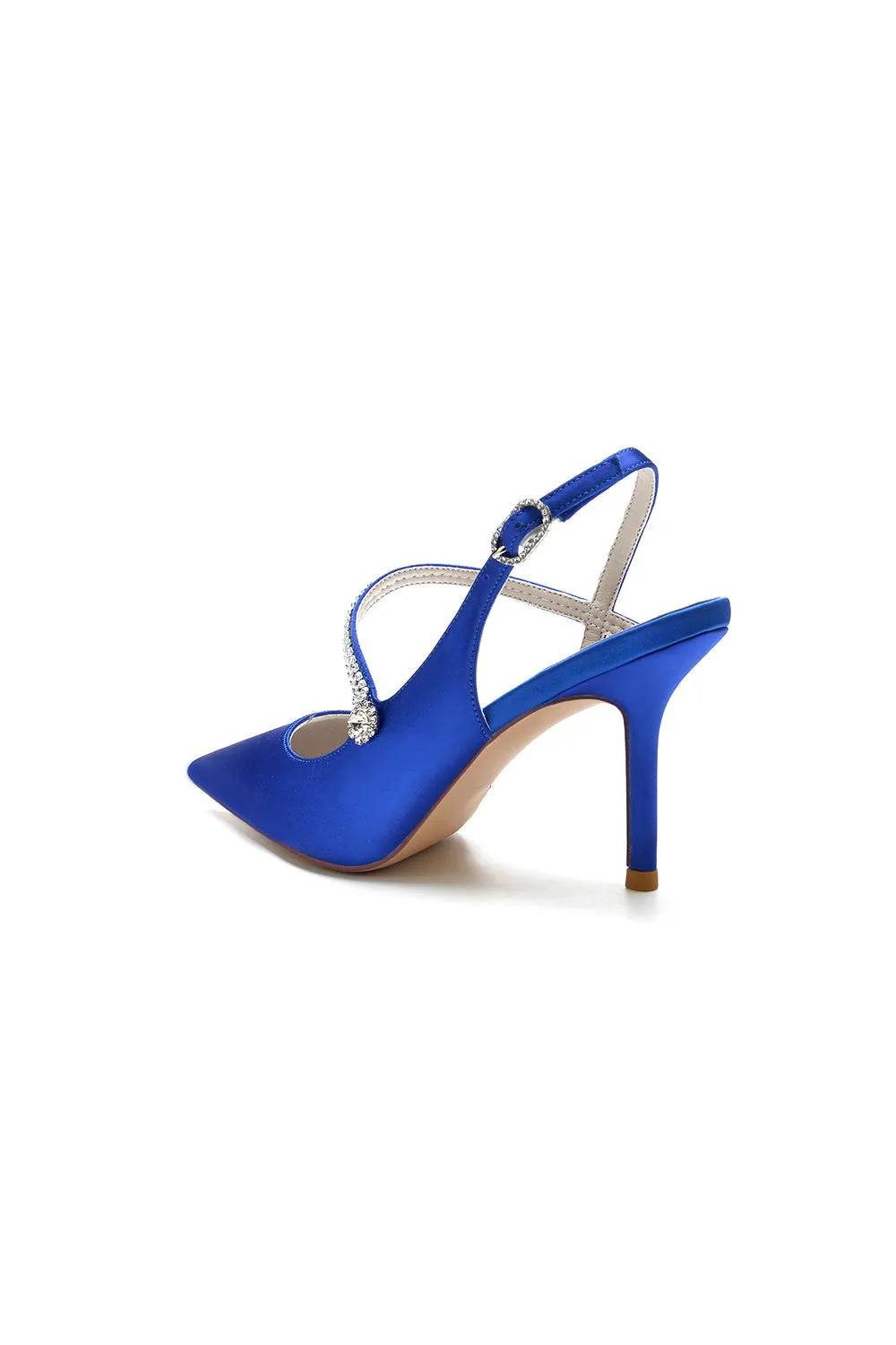 Crystal Strap Pointed Toe Stiletto Heel Shoes