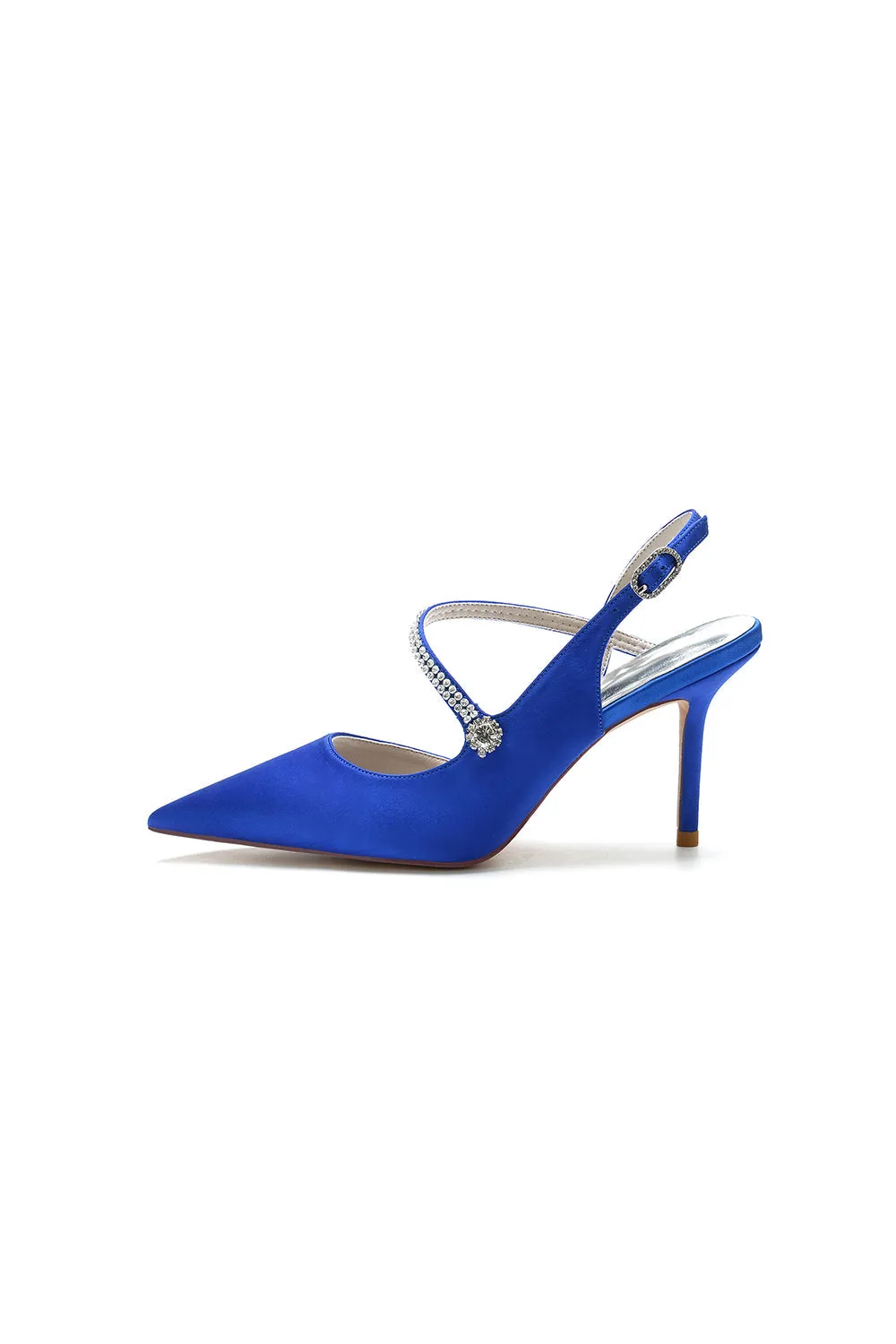 Crystal Strap Pointed Toe Stiletto Heel Shoes