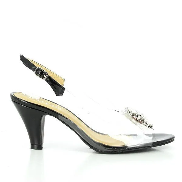 Dalessi Dahlia Black Slingback Heels