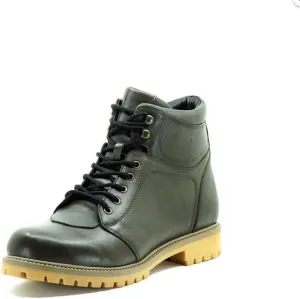 DALGALA Men's Big Size Khaki Leather Handmade Casual Boots Lace up Comfortable Boots