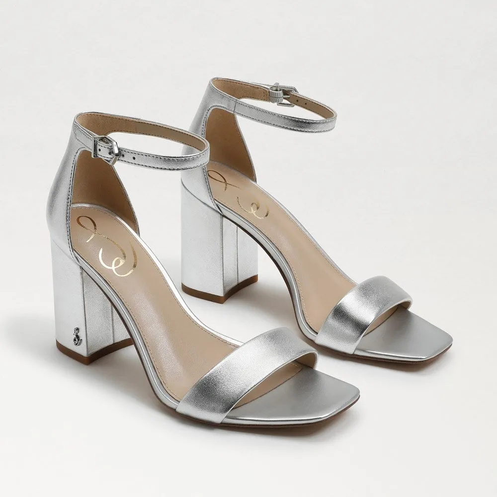 Daniella Block Heel Sandal Metallic Silver