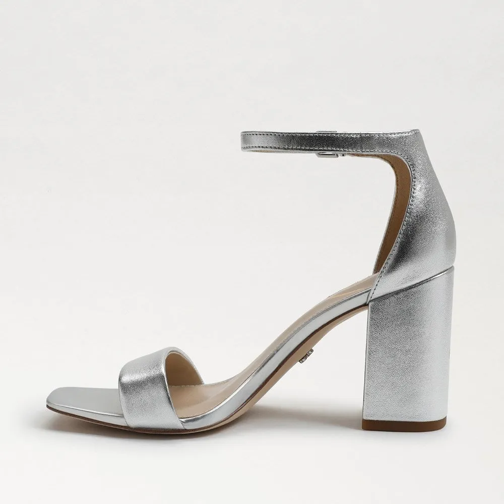 Daniella Block Heel Sandal Metallic Silver