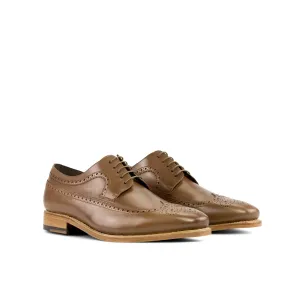 DapperFam Zephyr in Brown Men's Italian Leather Longwing Blucher