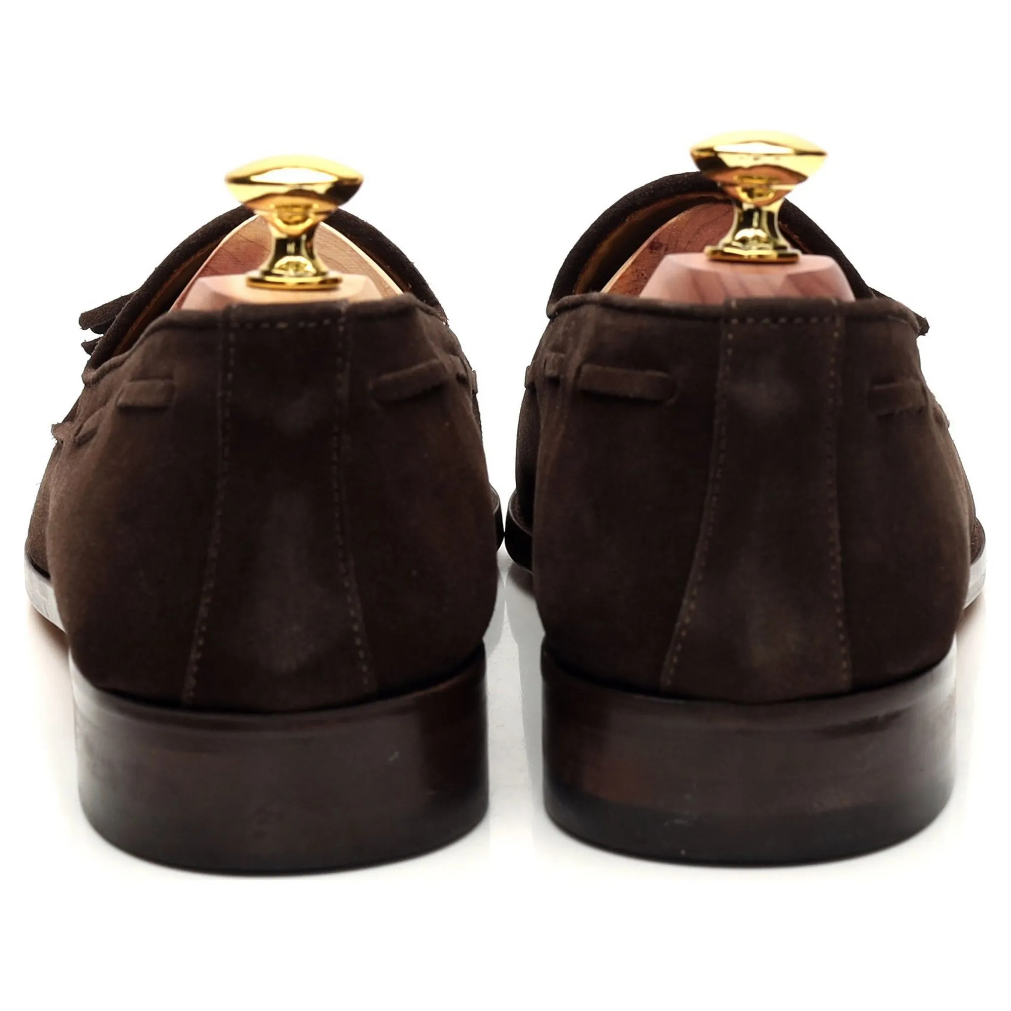 'Dart' Dark Brown Suede Tassel Loafer UK 7.5
