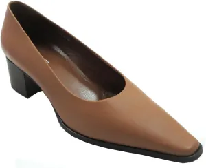 Davinci 4140 Women's Italian Pointed Toe Low Heel Shoes in Tan