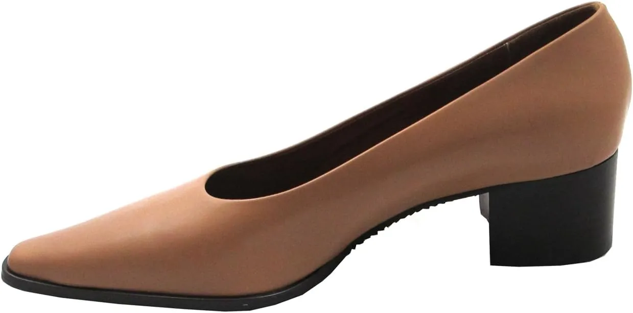 Davinci 4140 Women's Italian Pointed Toe Low Heel Shoes in Tan