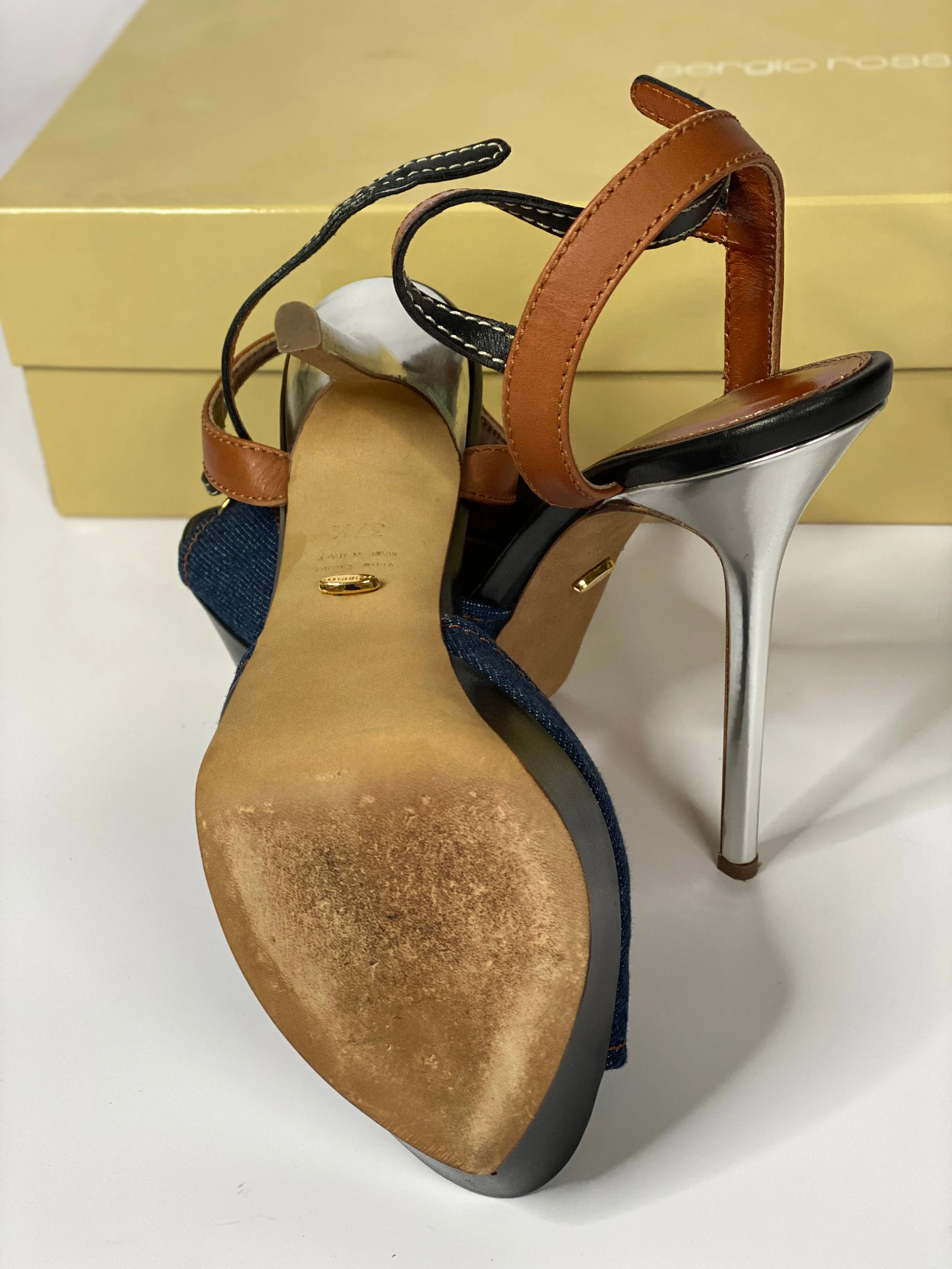 Denim Stiletto Heels