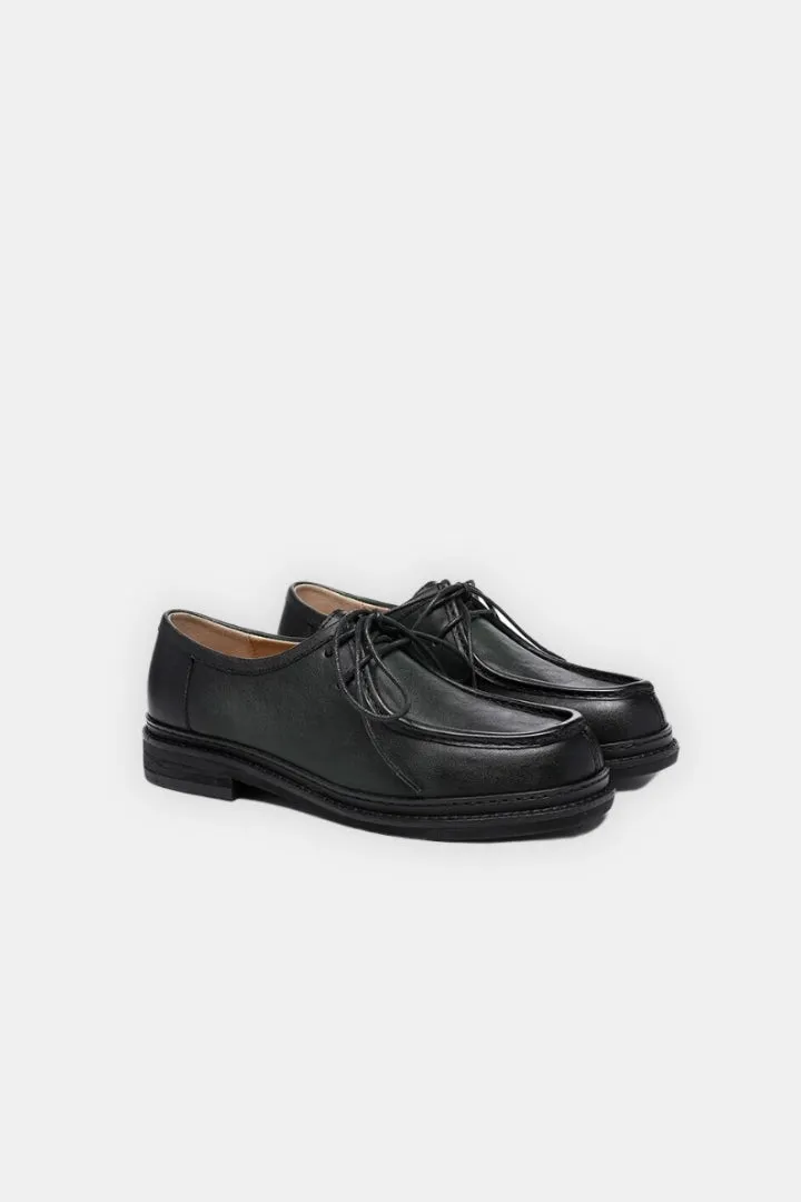 Derby Leather Lace-Up Shoes