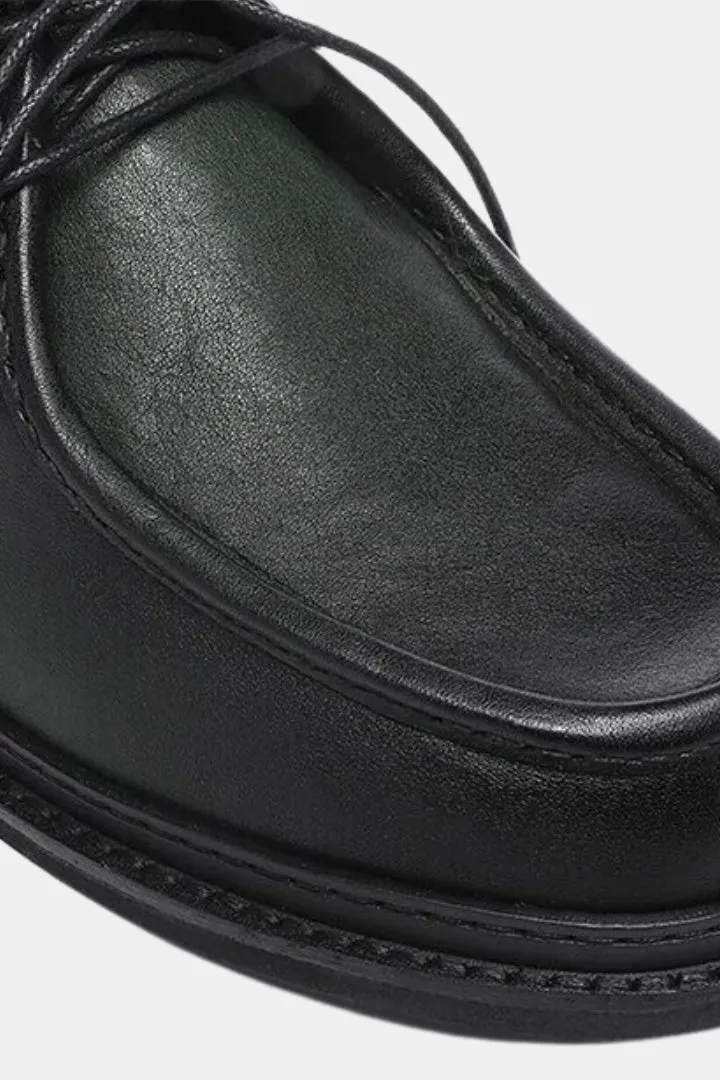 Derby Leather Lace-Up Shoes