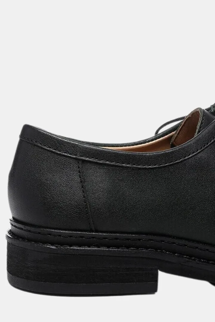 Derby Leather Lace-Up Shoes