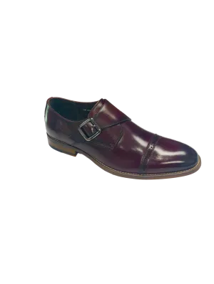 Desmond Cap Toe Monk Strap Burgundy