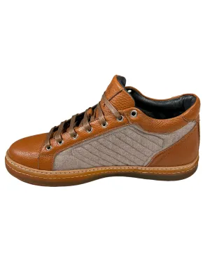 DI BIANCO MEN'S BOXER SNEAKER - BRANDY/GREY