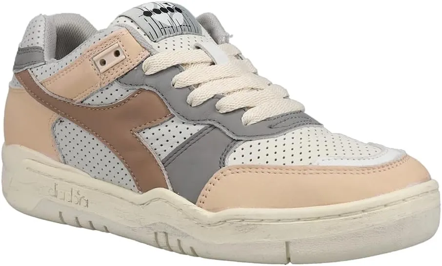 Diadora Mens B.560 Apulia Used Italia Lace Up Sneakers Shoes Casual - Grey