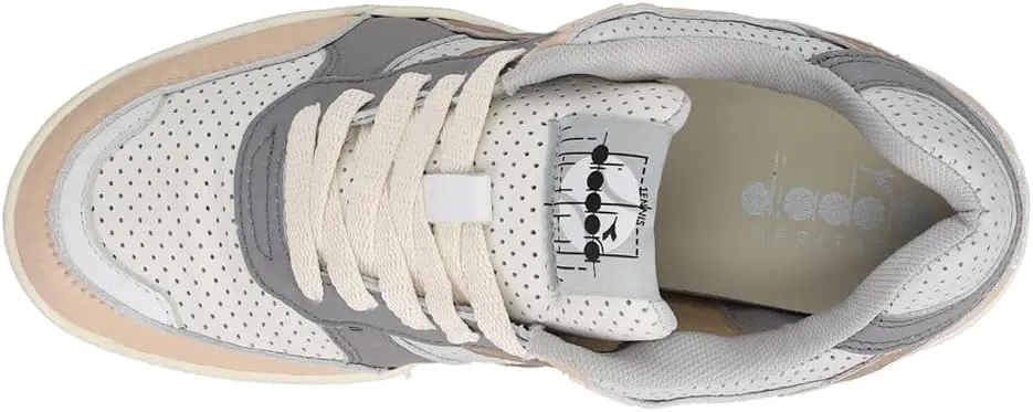 Diadora Mens B.560 Apulia Used Italia Lace Up Sneakers Shoes Casual - Grey