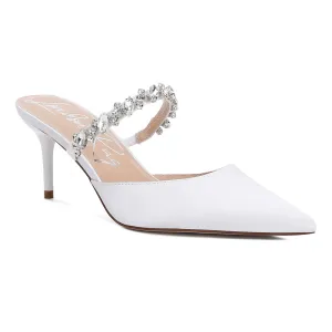 Diamante Stiletto Mules Sandals