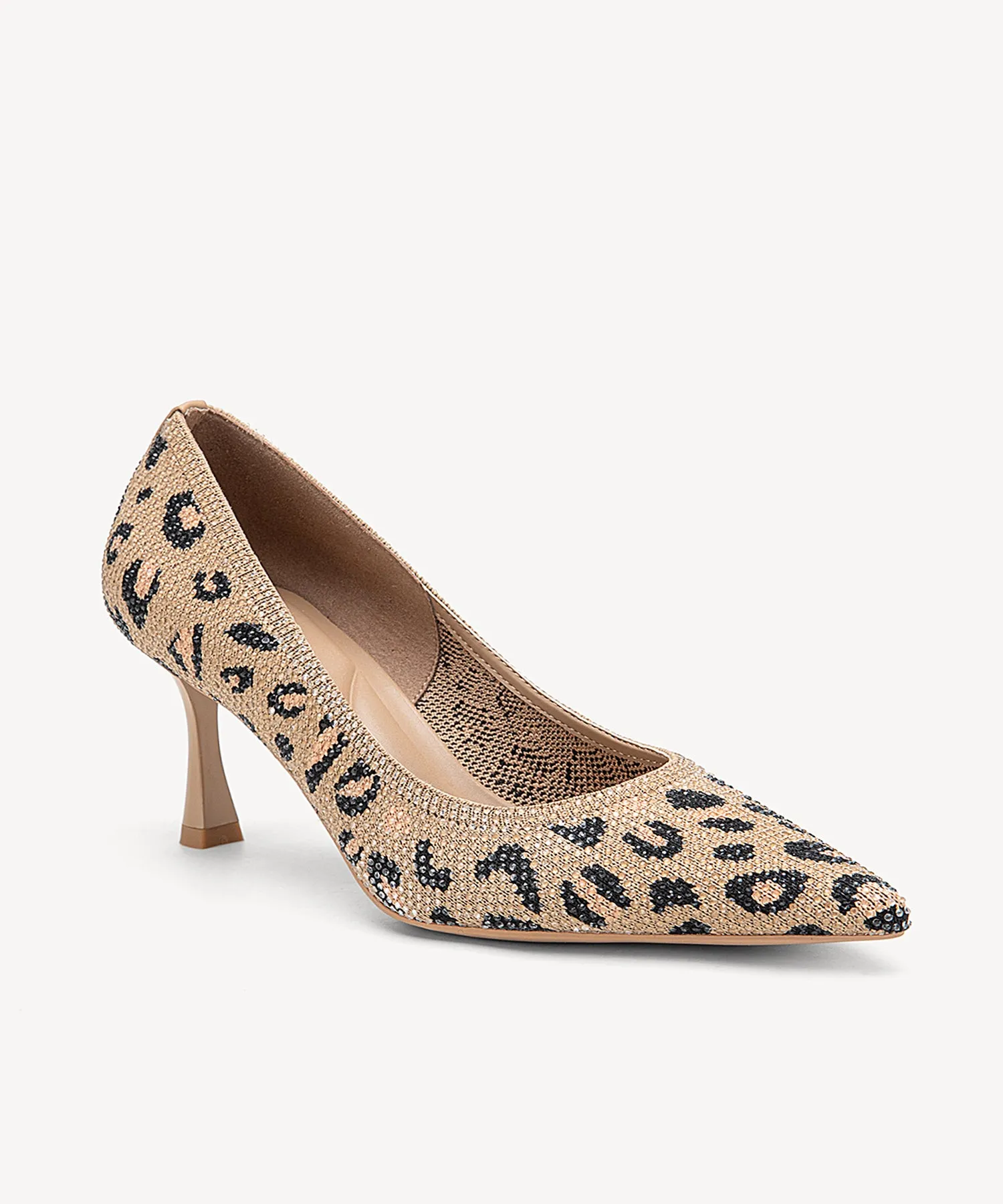 Diamond Pointed Toe Heeled Pumps