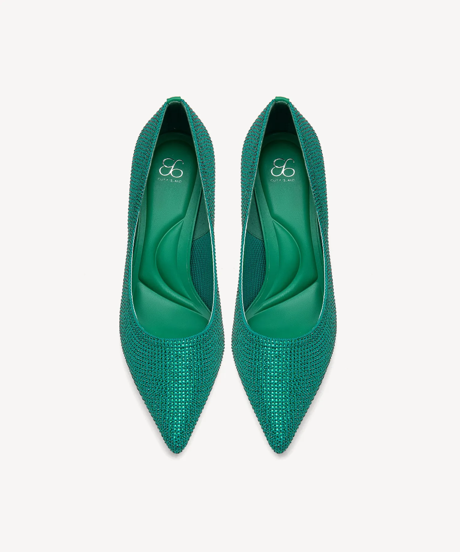 Diamond Pointed Toe Heeled Pumps