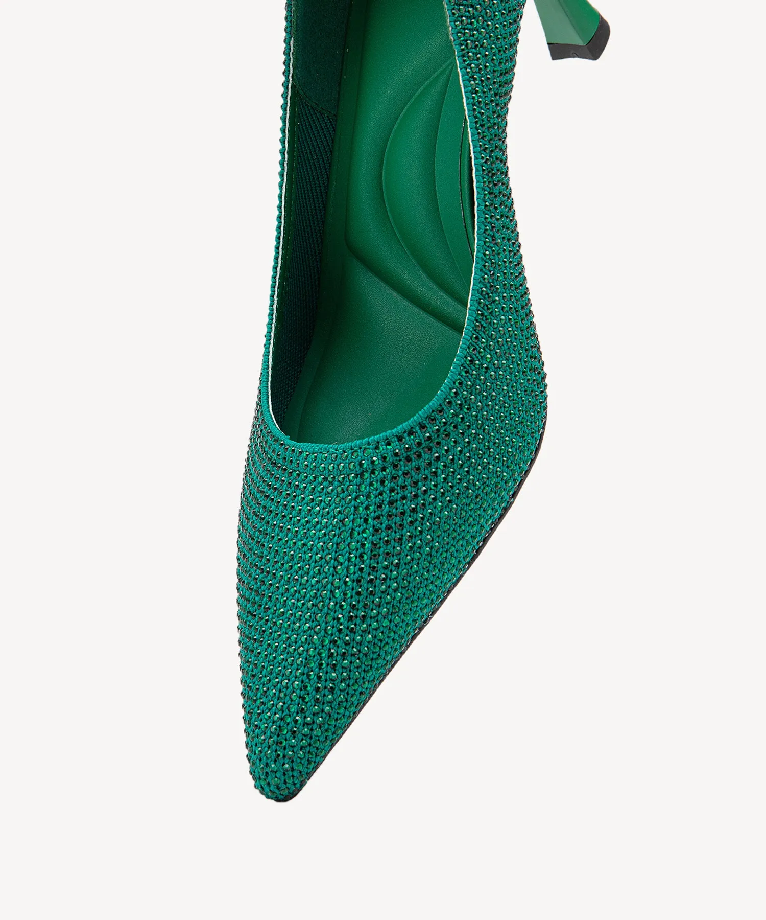 Diamond Pointed Toe Heeled Pumps