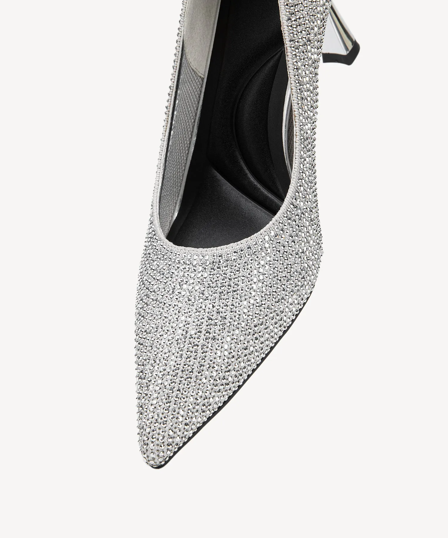 Diamond Pointed Toe Heeled Pumps