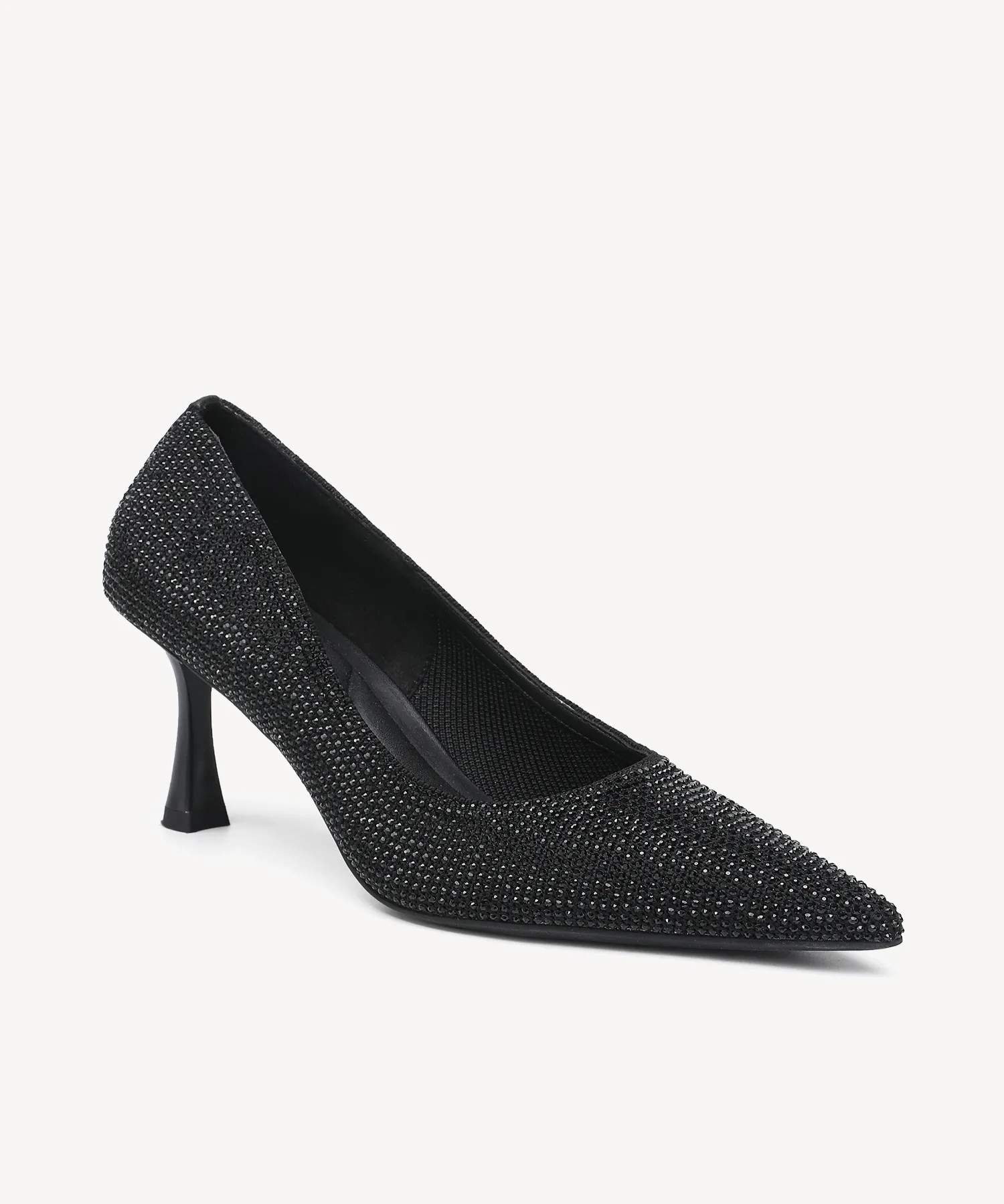 Diamond Pointed Toe Heeled Pumps