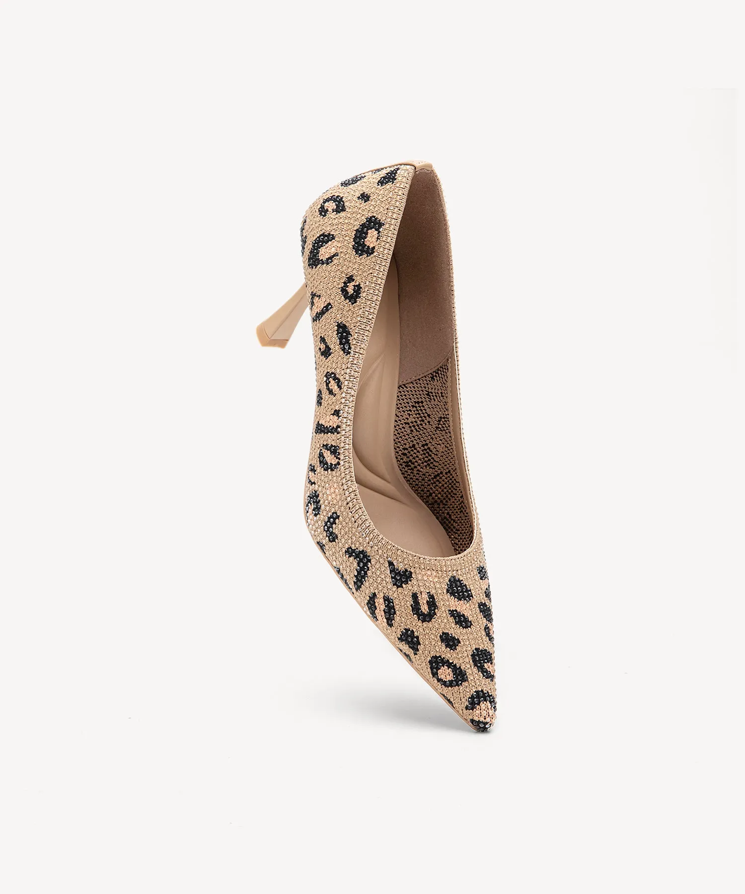 Diamond Pointed Toe Heeled Pumps