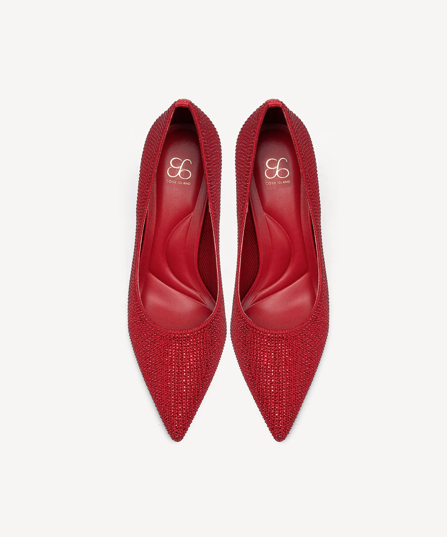 Diamond Pointed Toe Heeled Pumps