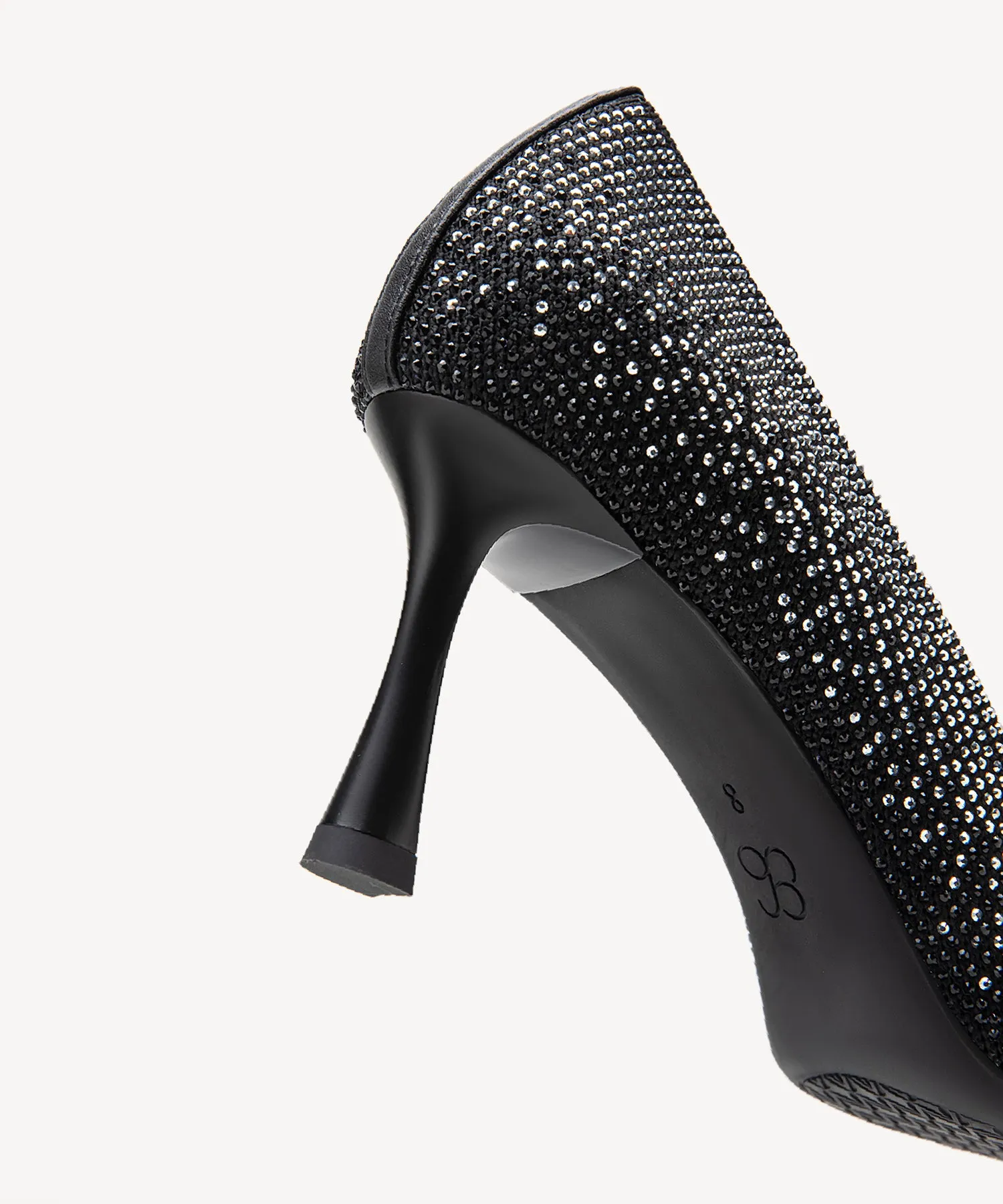 Diamond Pointed Toe Heeled Pumps
