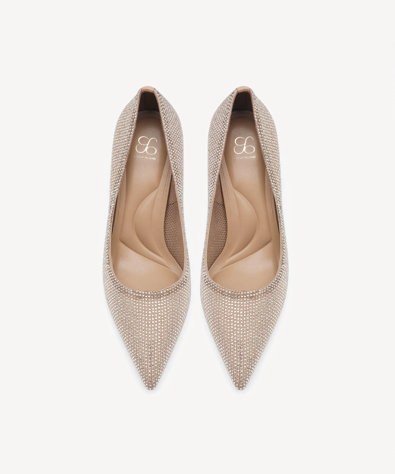 Diamond Pointed Toe Heeled Pumps