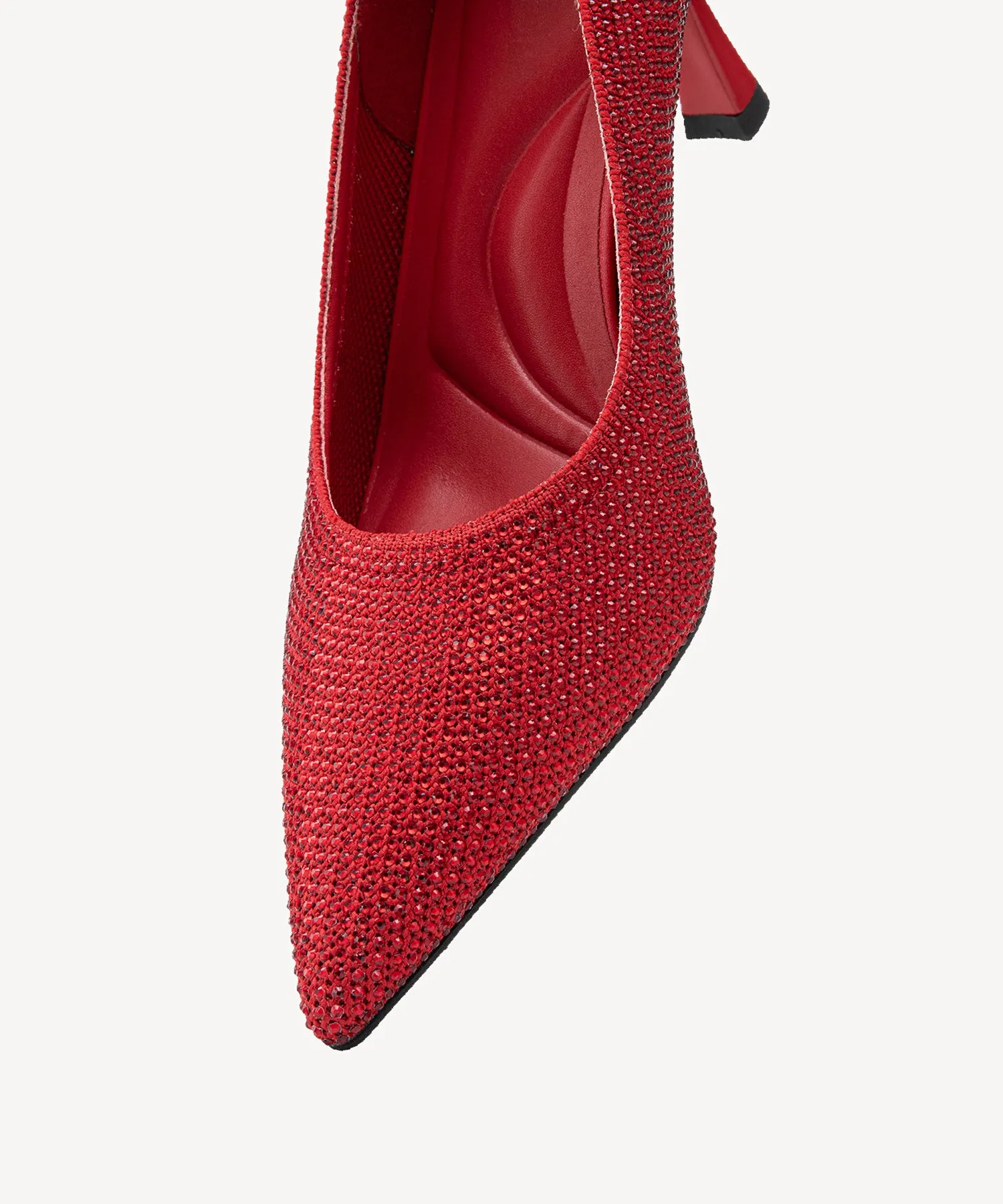 Diamond Pointed Toe Heeled Pumps