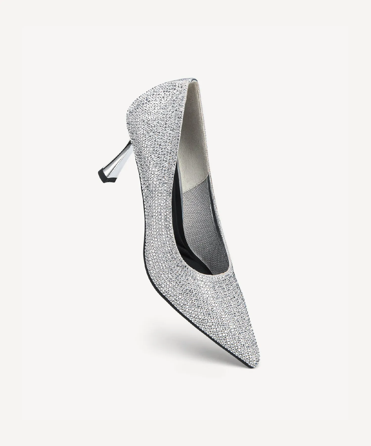 Diamond Pointed Toe Heeled Pumps
