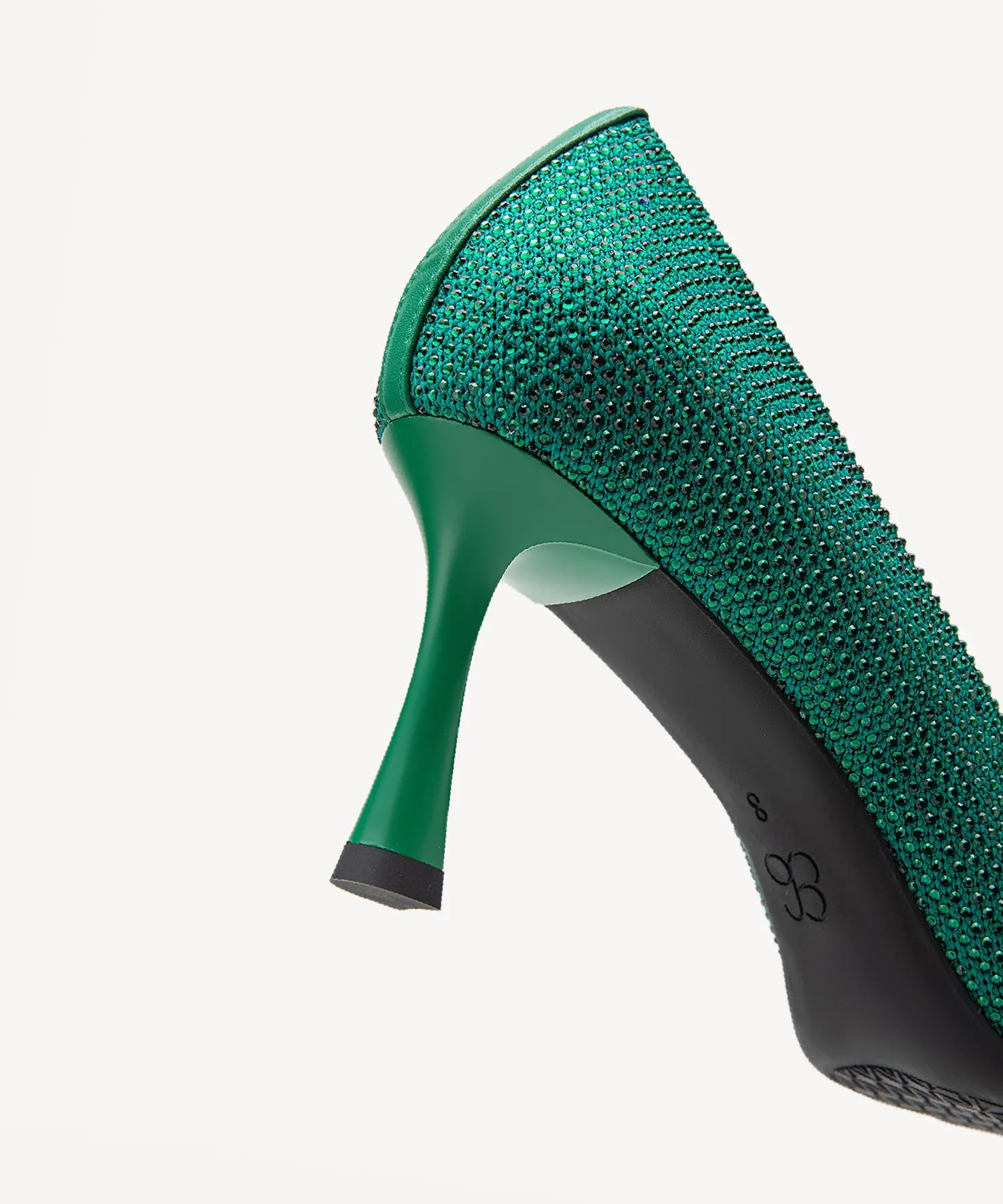 Diamond Pointed Toe Heeled Pumps