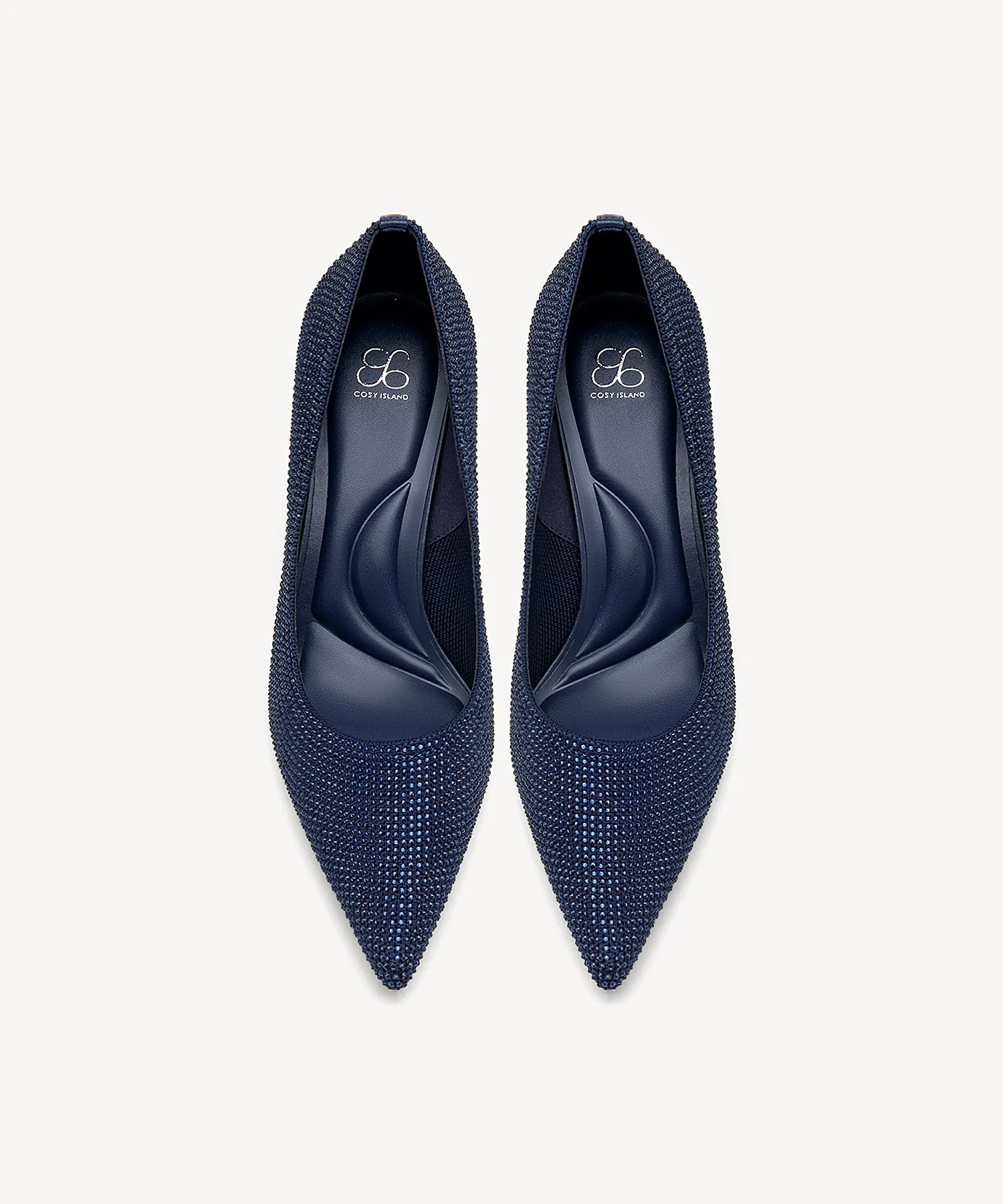 Diamond Pointed Toe Heeled Pumps