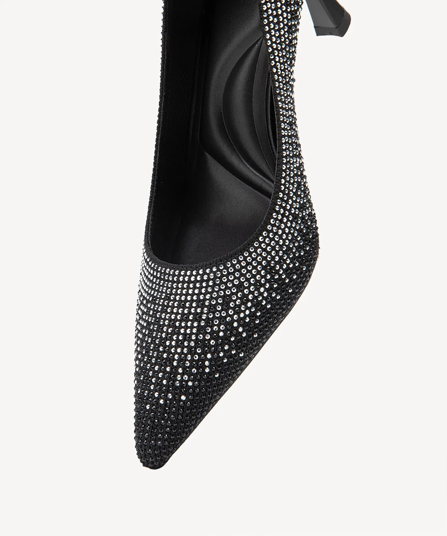Diamond Pointed Toe Heeled Pumps
