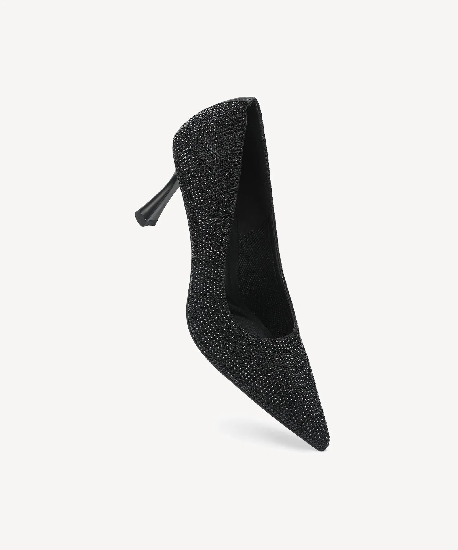 Diamond Pointed Toe Heeled Pumps