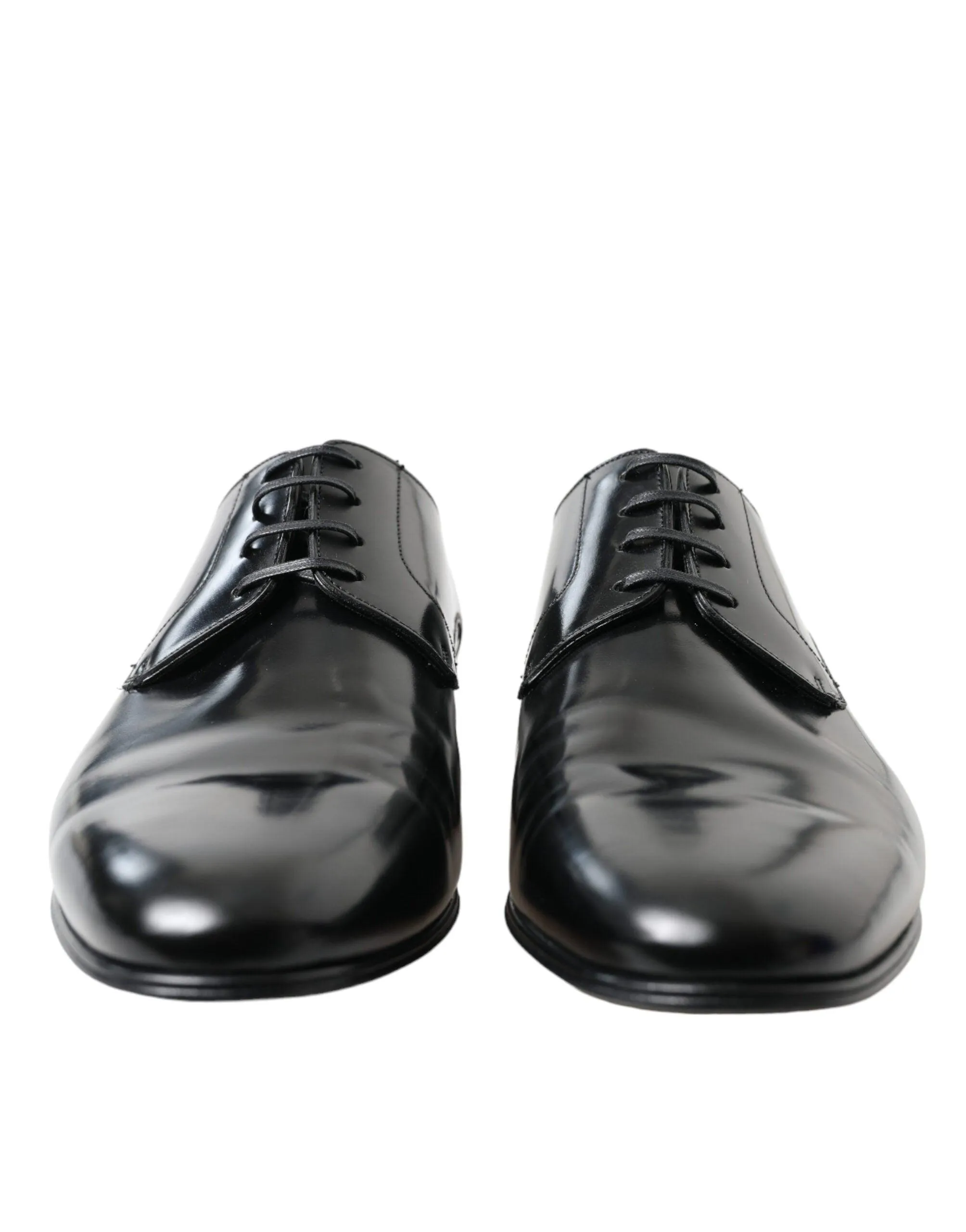 Dolce & Gabbana Black Leather Lace Up Derby Dress Shoes