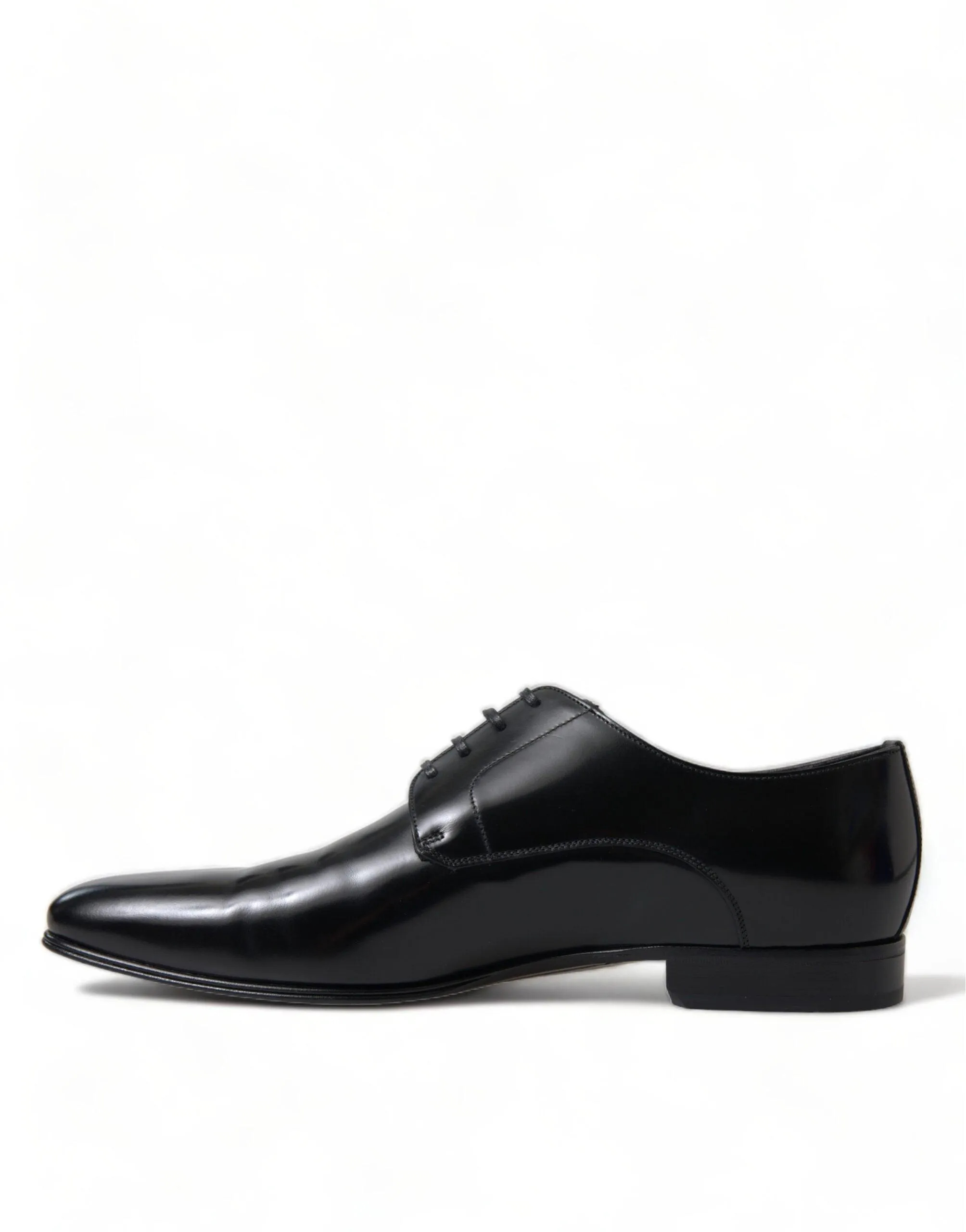 Dolce & Gabbana Black Leather Lace Up Derby Dress Shoes
