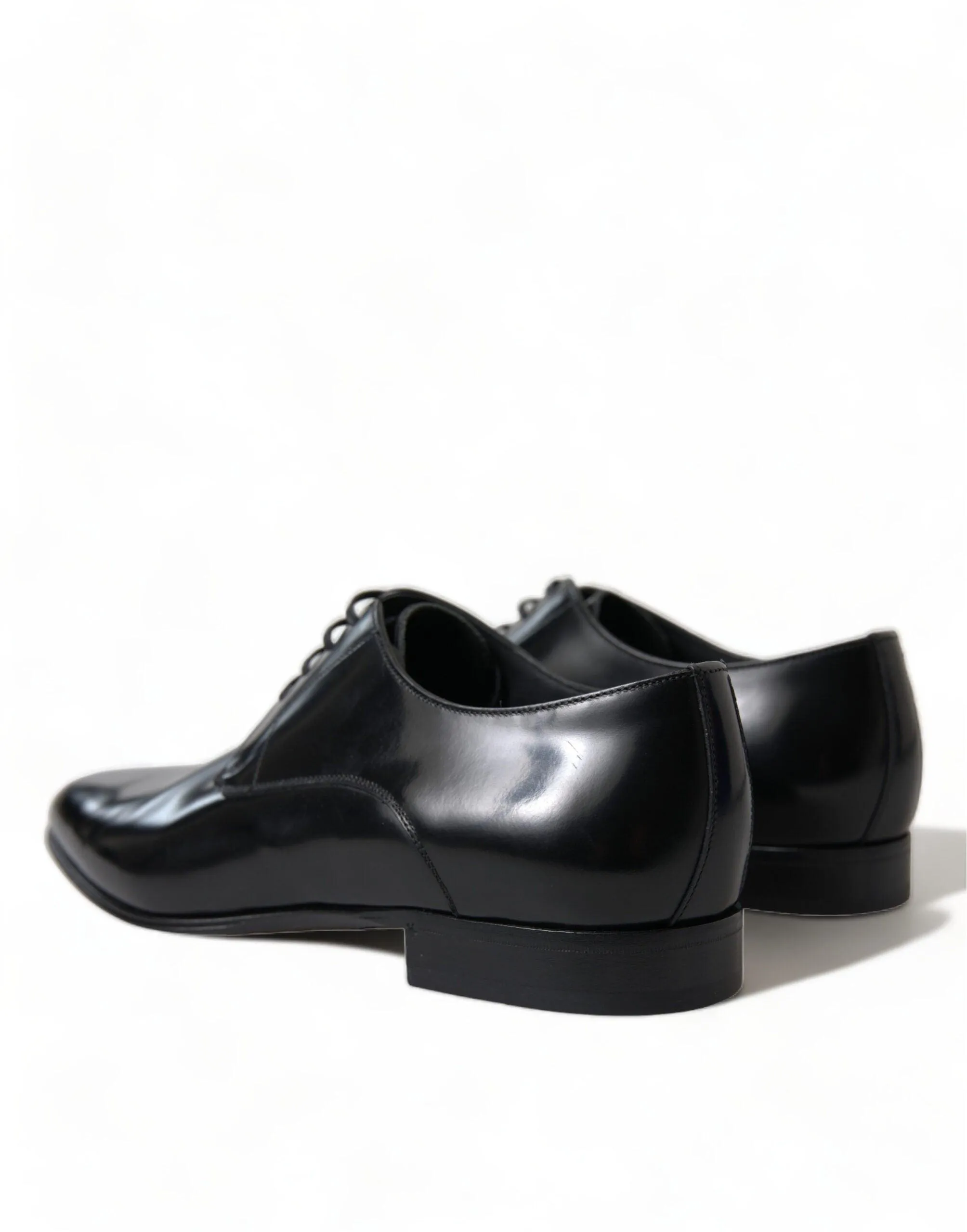 Dolce & Gabbana Black Leather Lace Up Derby Dress Shoes