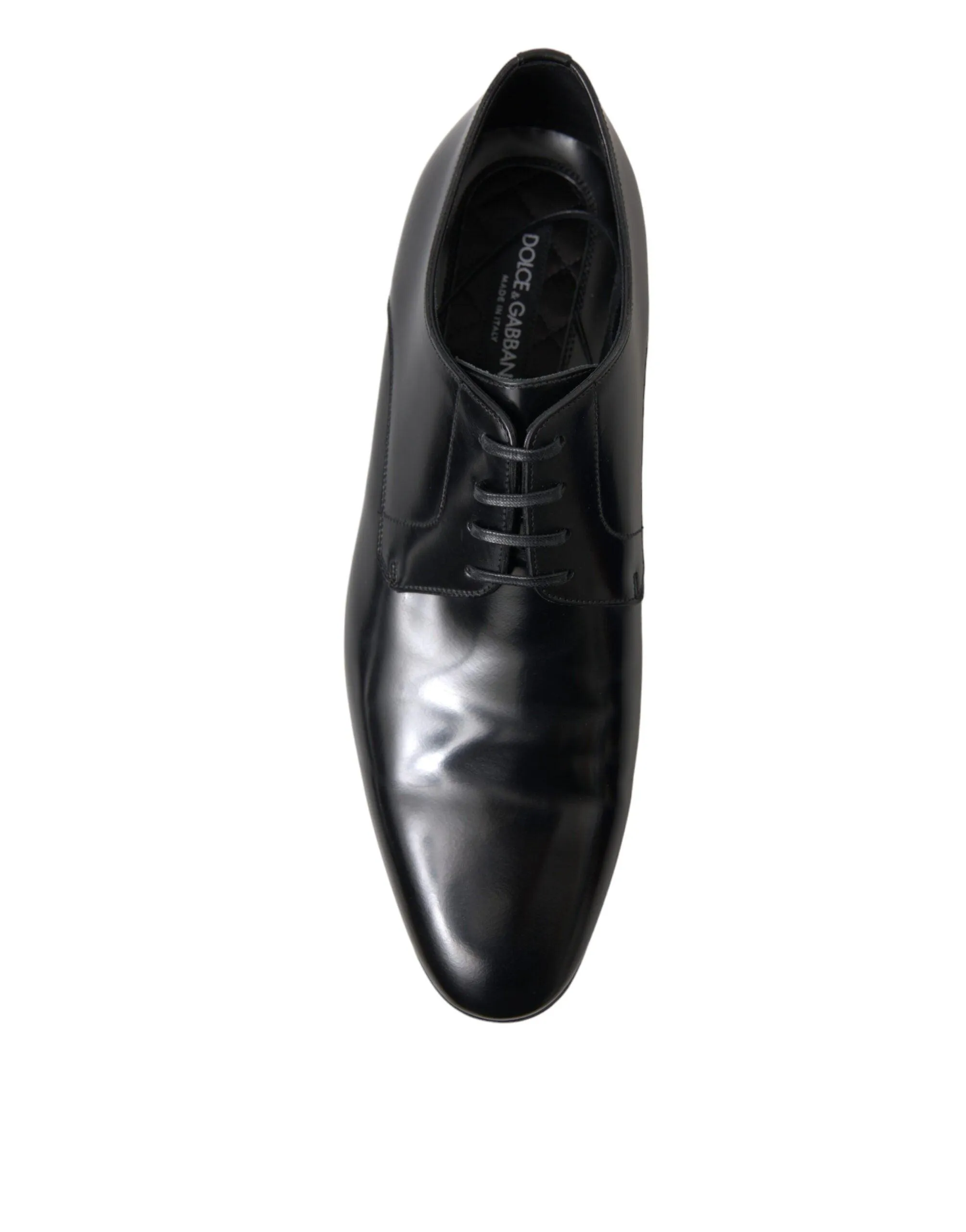 Dolce & Gabbana Black Leather Lace Up Derby Dress Shoes
