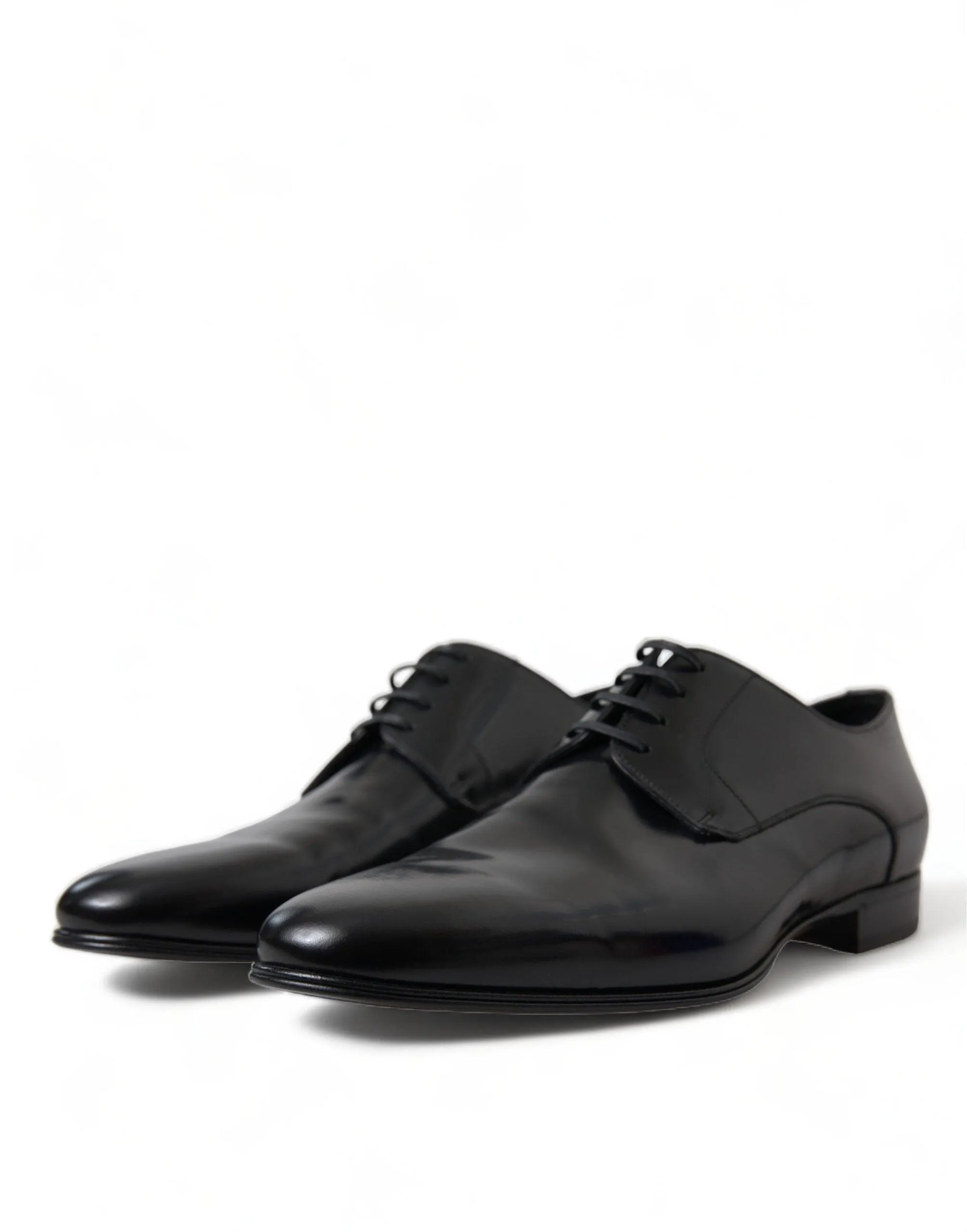 Dolce & Gabbana Black Leather Lace Up Derby Dress Shoes