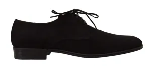 Dolce & Gabbana Black Leather Mens Formal Dress Derby Shoes