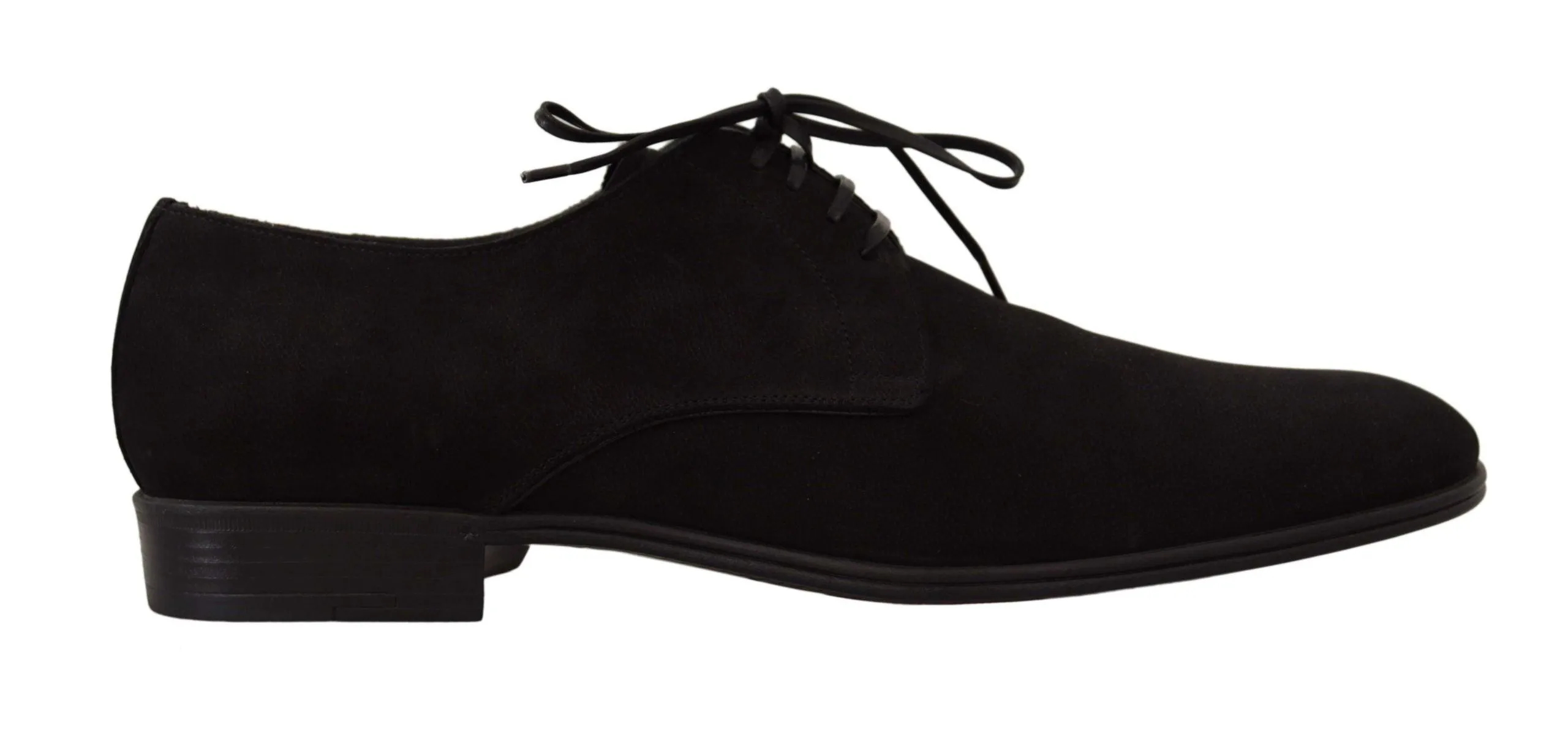Dolce & Gabbana Black Leather Mens Formal Dress Derby Shoes