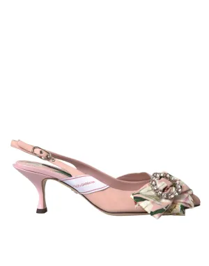 Dolce & Gabbana Crystal Cady Slingback Pumps In Pink