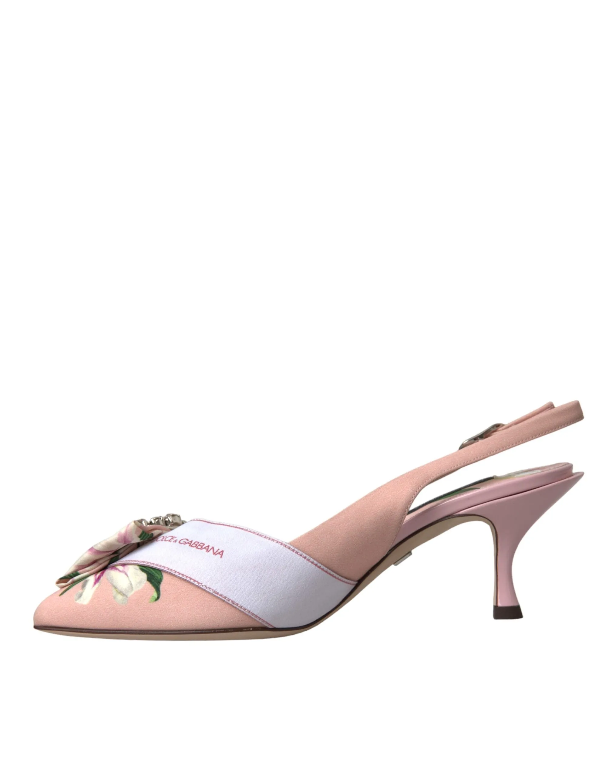 Dolce & Gabbana Crystal Cady Slingback Pumps In Pink