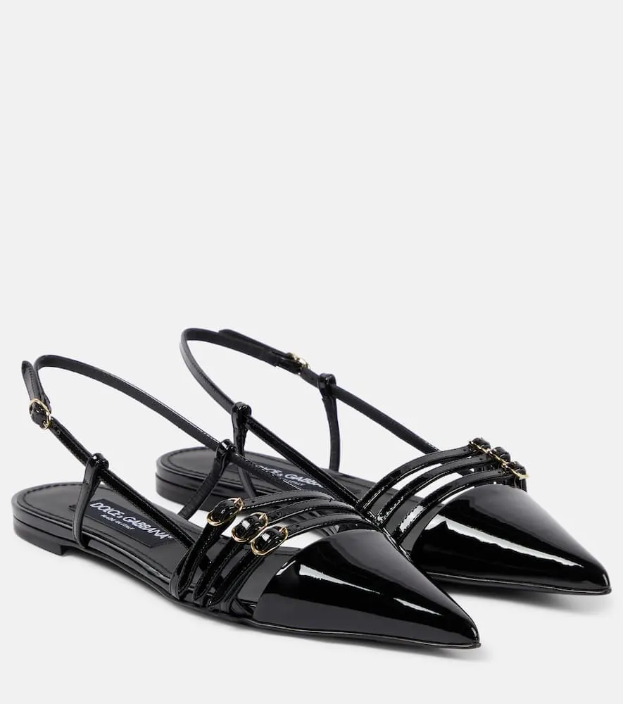 Dolce&Gabbana Patent leather slingback ballet flats