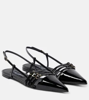 Dolce&Gabbana Patent leather slingback ballet flats