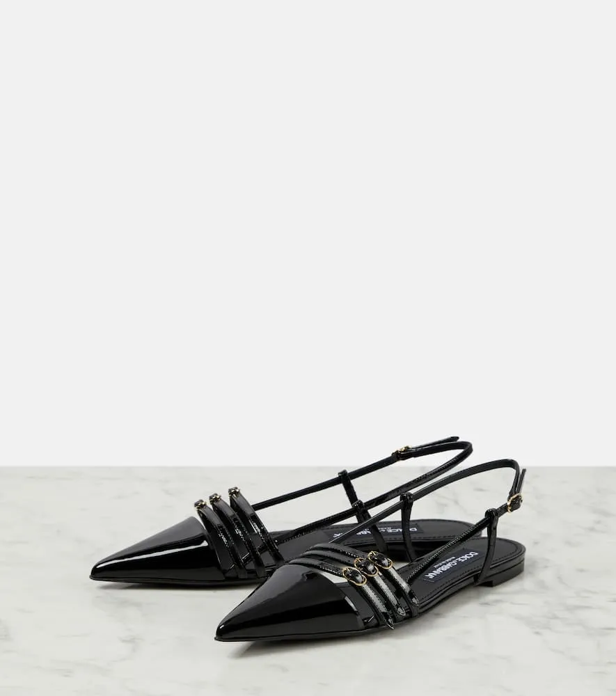 Dolce&Gabbana Patent leather slingback ballet flats
