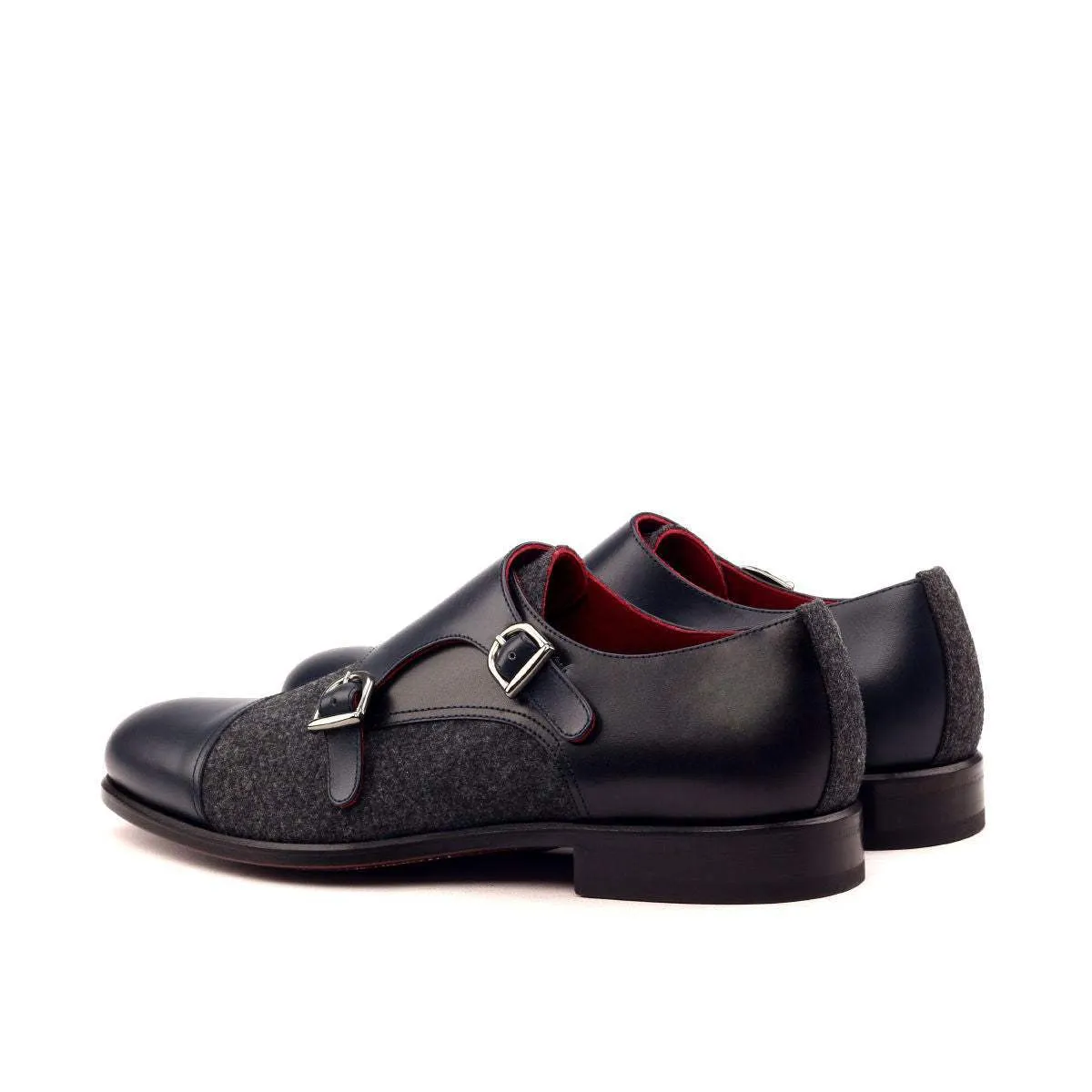 Double Monk-Box Calf, Flannel, Blue, Black, Grey-Wholesale